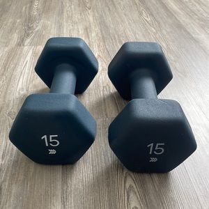 All in Motion - Blue 15 lb dumbbells